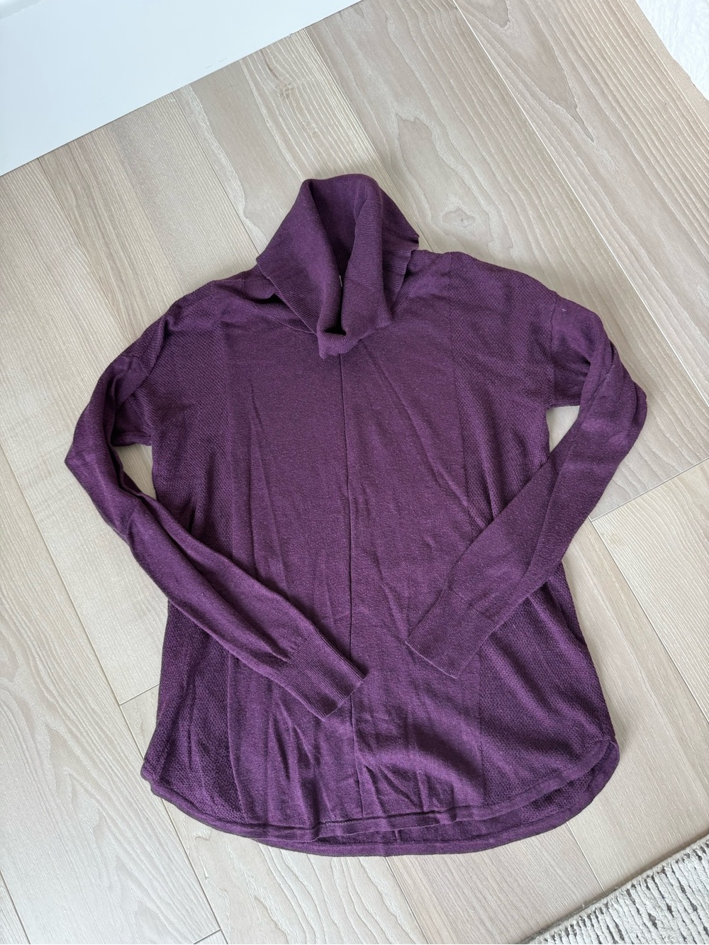 Leo & Nicole Deep Plum Cowl Neck Long Sleeve Sweater